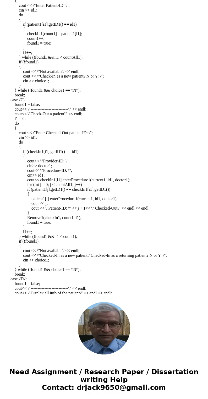 Question: I need help with c++ Simple Classes Assigment. i get this code working but i have to change my setID from numbers in loop{1,2,3,4,5} to setID to *char Question: I need help with c++ Simple Classes Assigment. i get this code working but i have to change my setID from numbers in loop{1,2,3,4,5} to setID to *char