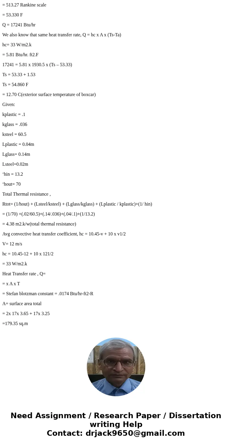 questions 1,2,3 are connected A refrigerated boxcar is being carried at various speeds V as part of a train. It may be assumed that the three sides of the boxca