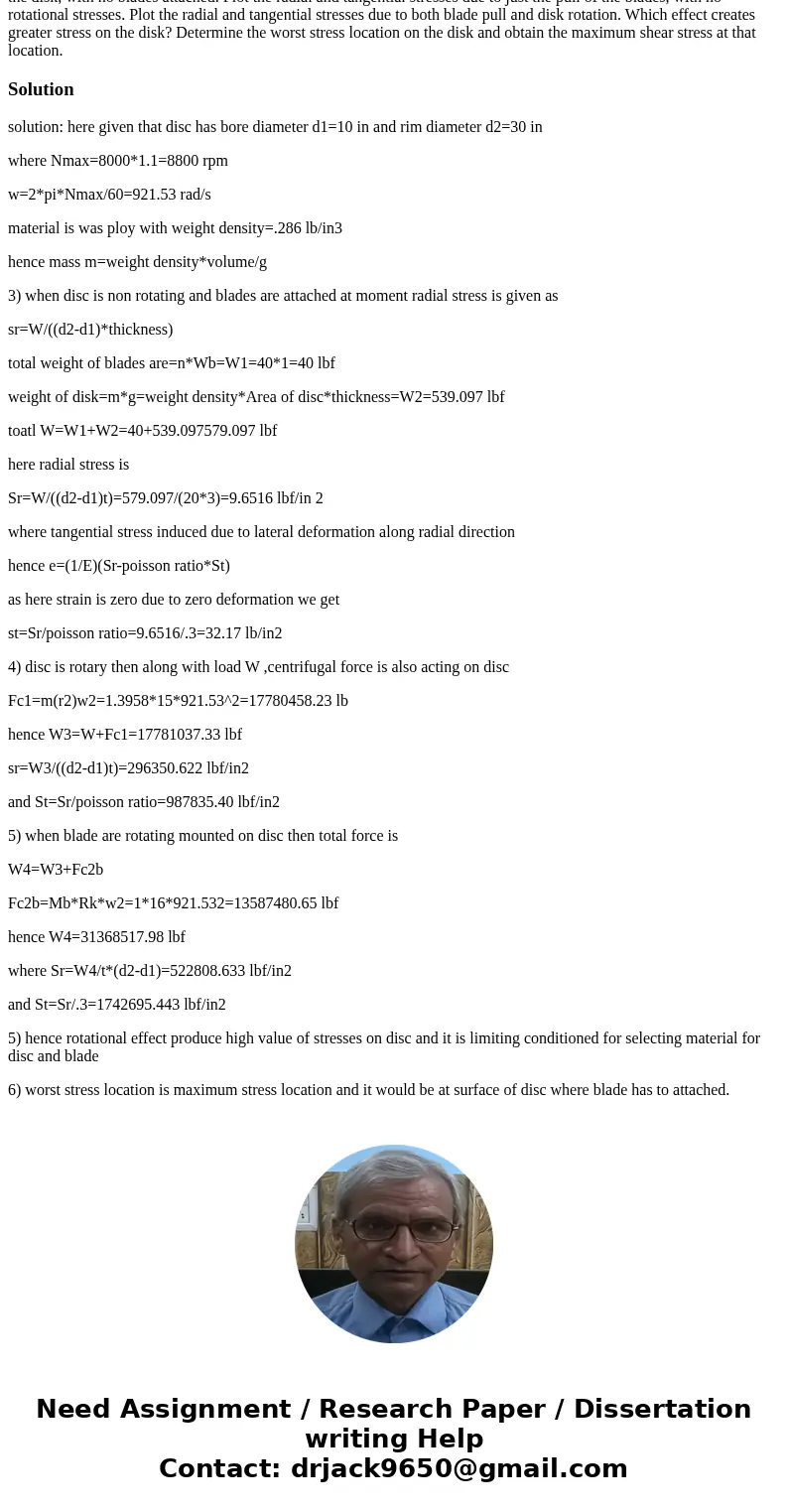  The first-stage turbine disk for a turbofan engine has a bore radius of 5\