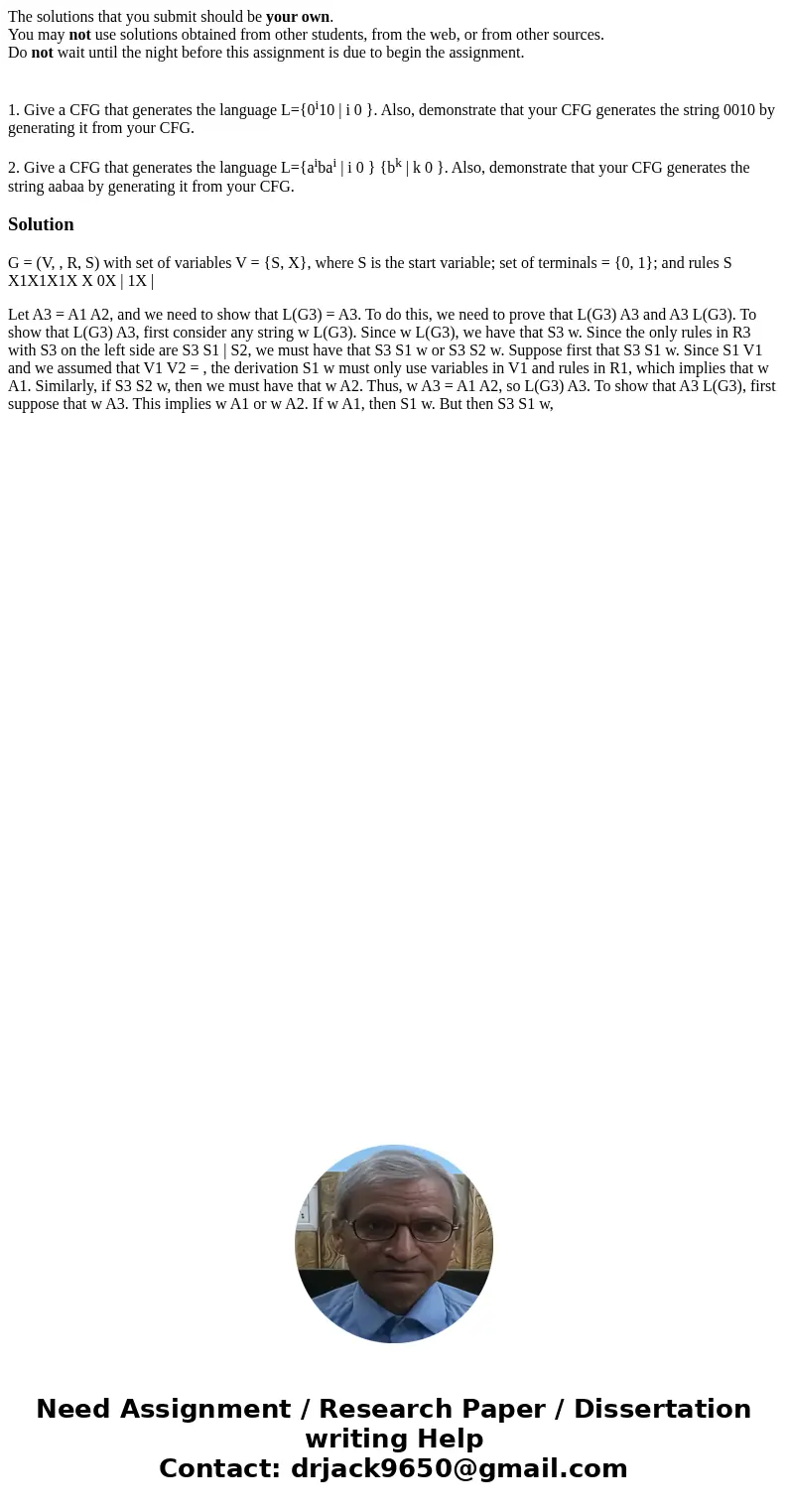 The solutions that you submit should be your own. You may not use solutions obtained from other students, from the web, or from other sources. Do not wait until The solutions that you submit should be your own. You may not use solutions obtained from other students, from the web, or from other sources. Do not wait until
