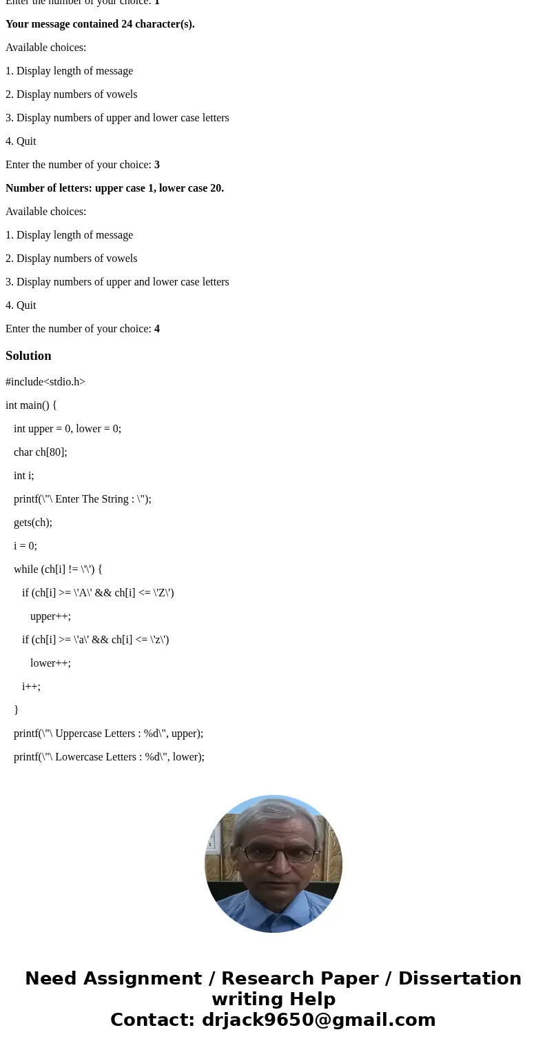 Working with characters: Write a C++ program which accepts a line of text entered by the user. The whole message must not be stored in the program – instead, it Working with characters: Write a C++ program which accepts a line of text entered by the user. The whole message must not be stored in the program – instead, it