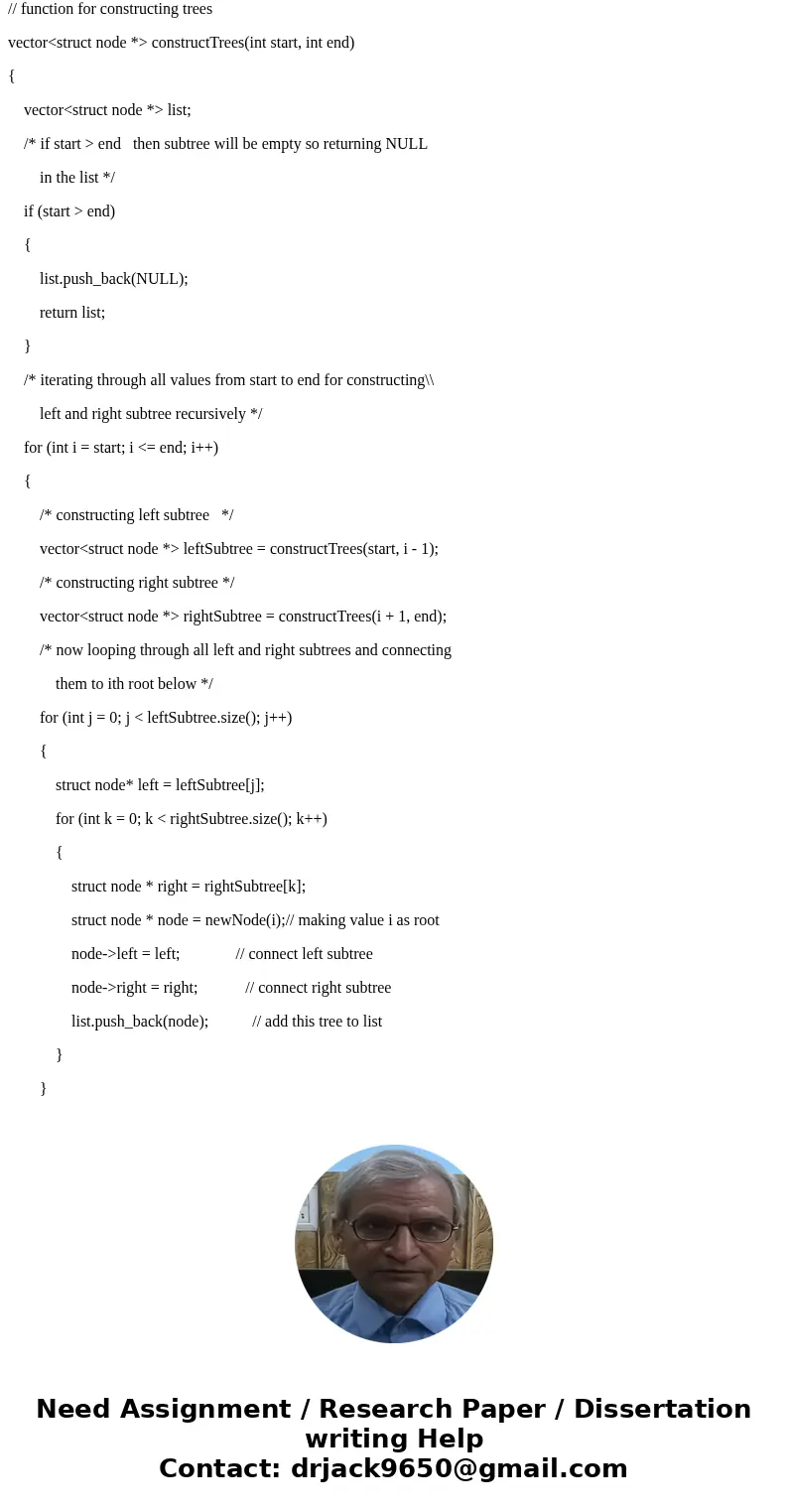 Write a function in C++ to generate an N-node random binary search tree with distinct keys 1 through N. Assume that you have available a function, randInt(lower