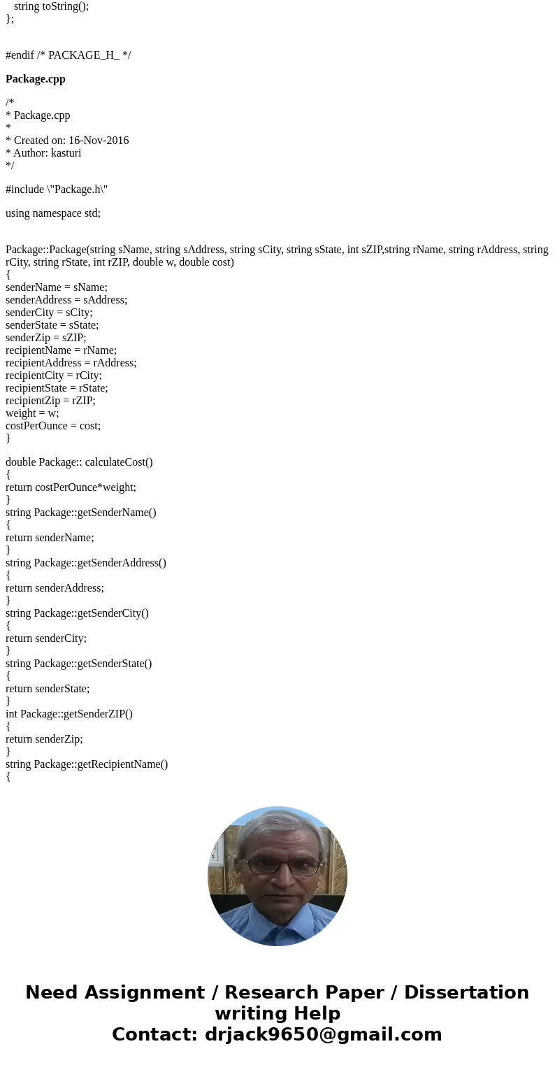 according to the given UML class diagram, you’re required to design the following classes: Package TwoDayPackage OvernightPackage You are also required to write according to the given UML class diagram, you’re required to design the following classes: Package TwoDayPackage OvernightPackage You are also required to write