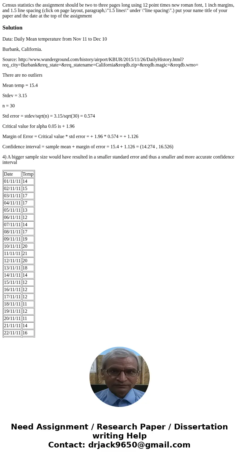  Census statistics the assignment should be two to three pages long using 12 point times new roman font, 1 inch margins, and 1.5 line spacing (click on page lay
