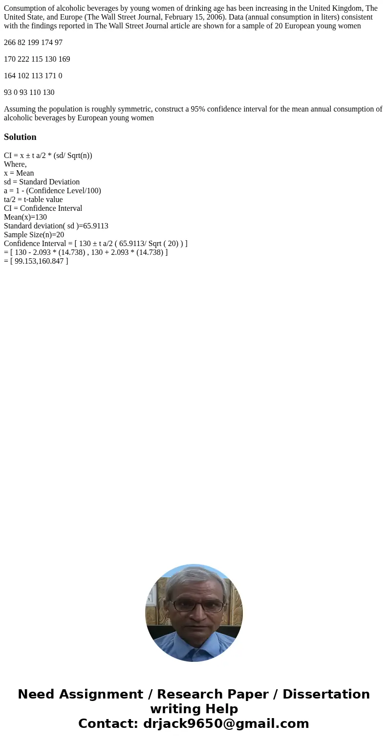 Consumption of alcoholic beverages by young women of drinking age has been increasing in the United Kingdom, The United State, and Europe (The Wall Street Journ Consumption of alcoholic beverages by young women of drinking age has been increasing in the United Kingdom, The United State, and Europe (The Wall Street Journ