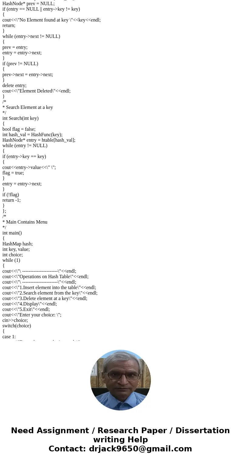 Do the following program in C++ - Create a item class... with and integer key and value - Create a Hash class, that has an array of can input a item and uses a  Do the following program in C++ - Create a item class... with and integer key and value - Create a Hash class, that has an array of can input a item and uses a