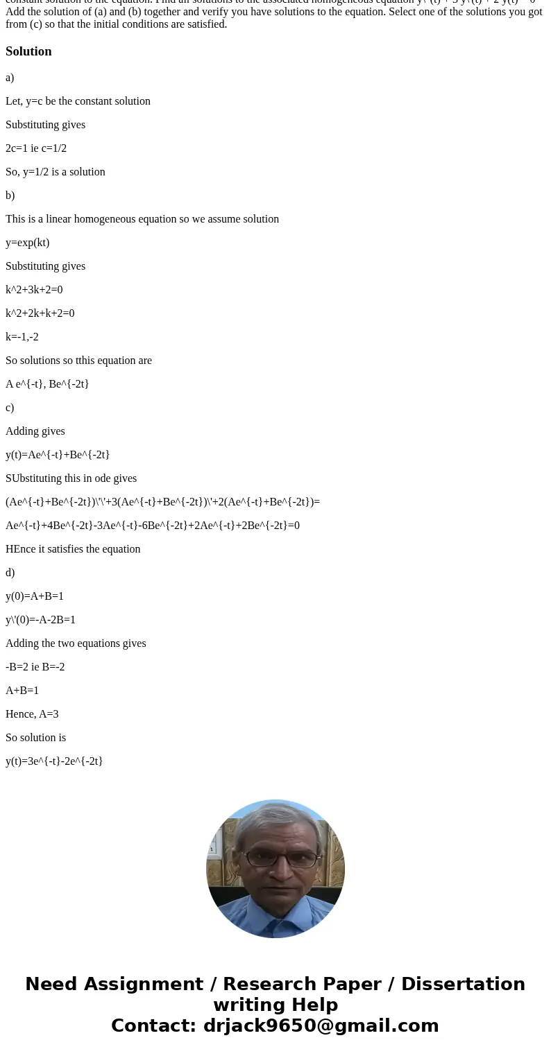Find a solution to the initial value problem y\  Find a solution to the initial value problem y\