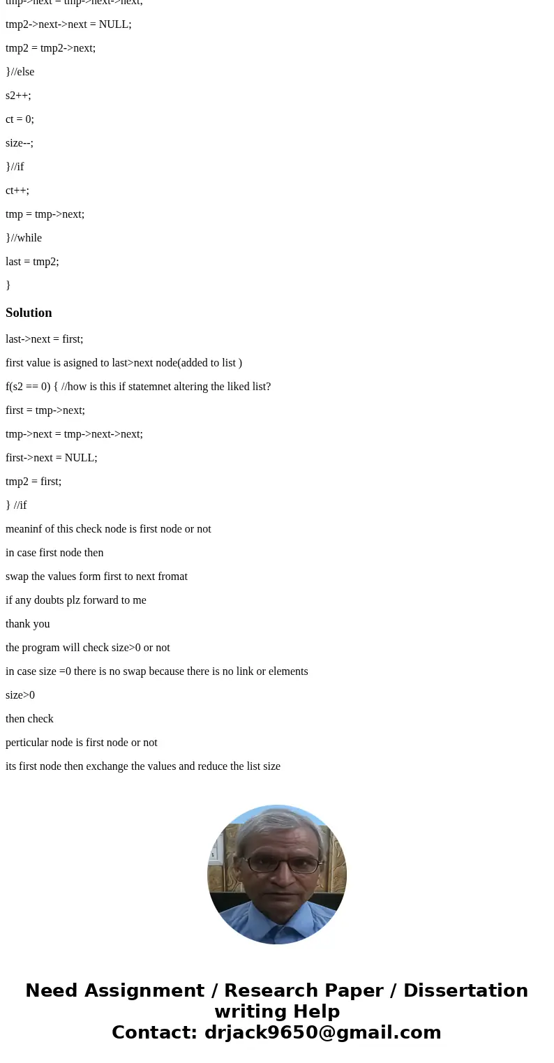 Given this link list op->bi->tr->s->a->ho->pec when you run the program you get the output s->pec->tr->op->ho->bi->a Can you Given this link list op->bi->tr->s->a->ho->pec when you run the program you get the output s->pec->tr->op->ho->bi->a Can you