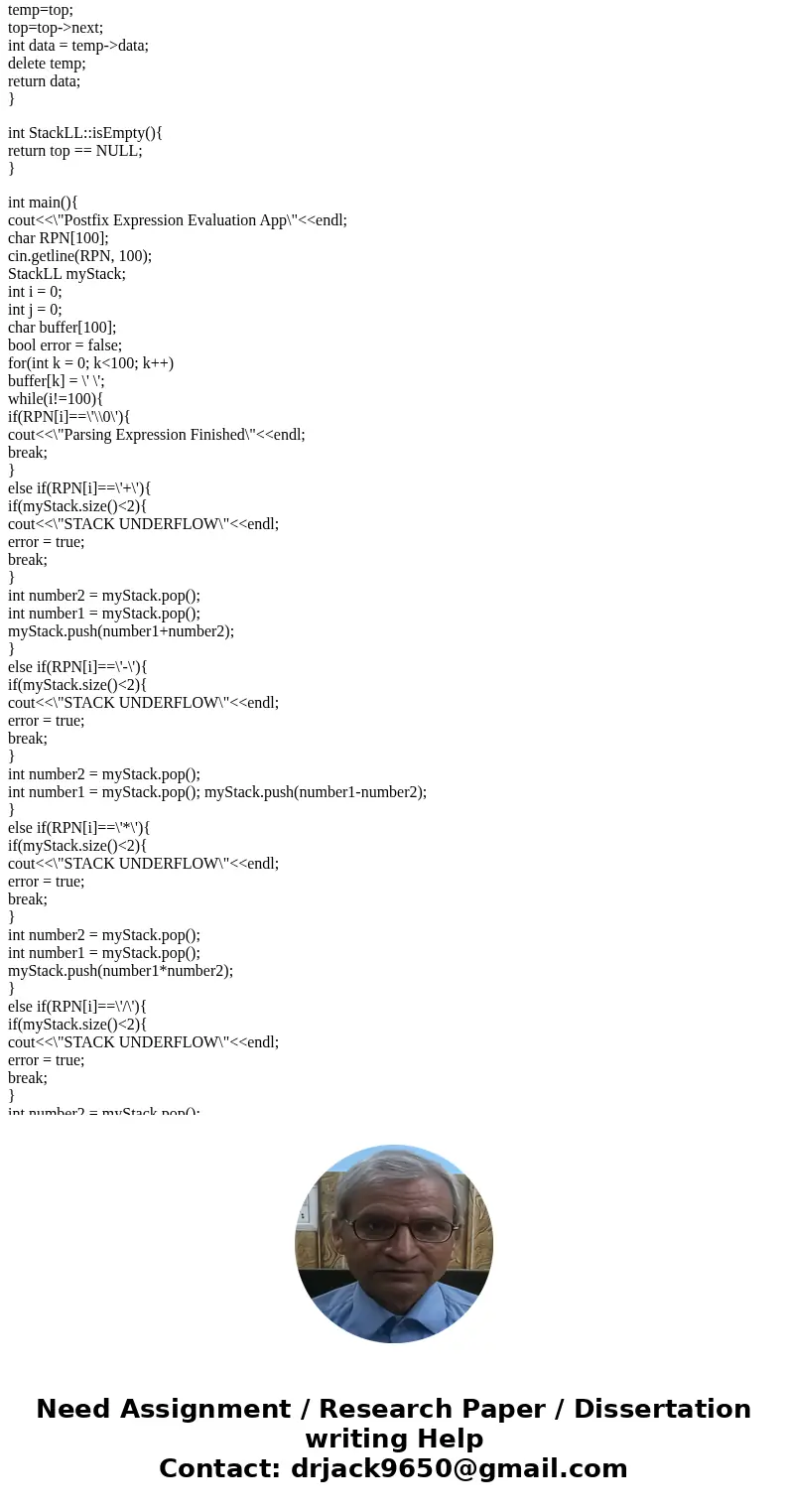 I NEED THIS CODE FOR TOMORROW, PLEASE SOMEONE !!! Implement a RPN calculator: For the second project, you are required to develop a C++ program that implements  I NEED THIS CODE FOR TOMORROW, PLEASE SOMEONE !!! Implement a RPN calculator: For the second project, you are required to develop a C++ program that implements