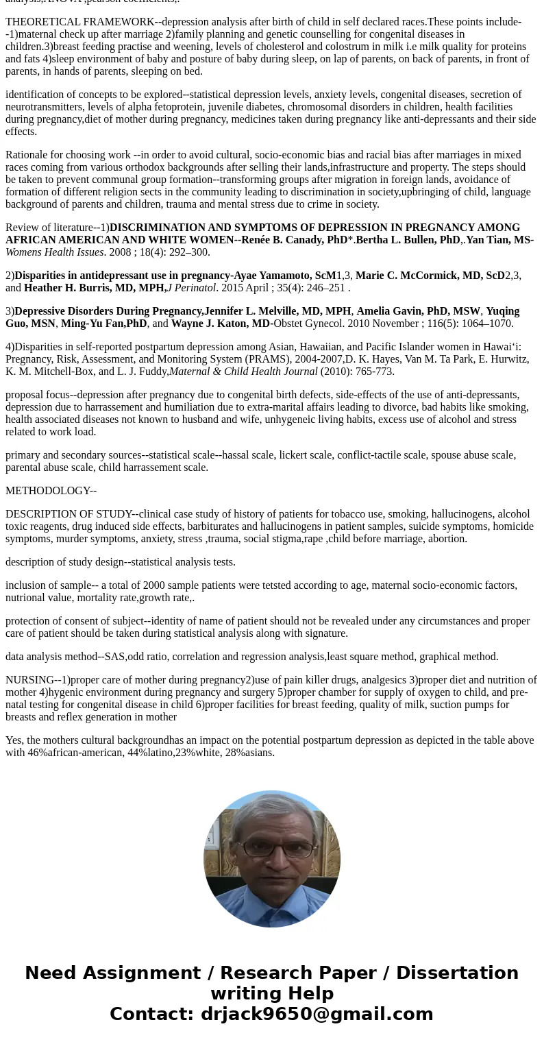 I\'m asking for hypothetical data based on health by race/ethnicity and self-report race and depression during pregnancy please: Could you please fill this out  I\'m asking for hypothetical data based on health by race/ethnicity and self-report race and depression during pregnancy please: Could you please fill this out