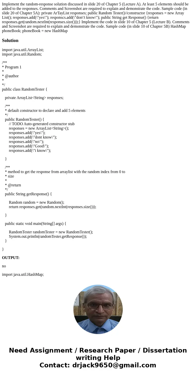 Implement the random-response solution discussed in slide 20 of Chapter 5 (Lecture A). At least 5 elements should be added to the responses. Comments and Scree  Implement the random-response solution discussed in slide 20 of Chapter 5 (Lecture A). At least 5 elements should be added to the responses. Comments and Scree