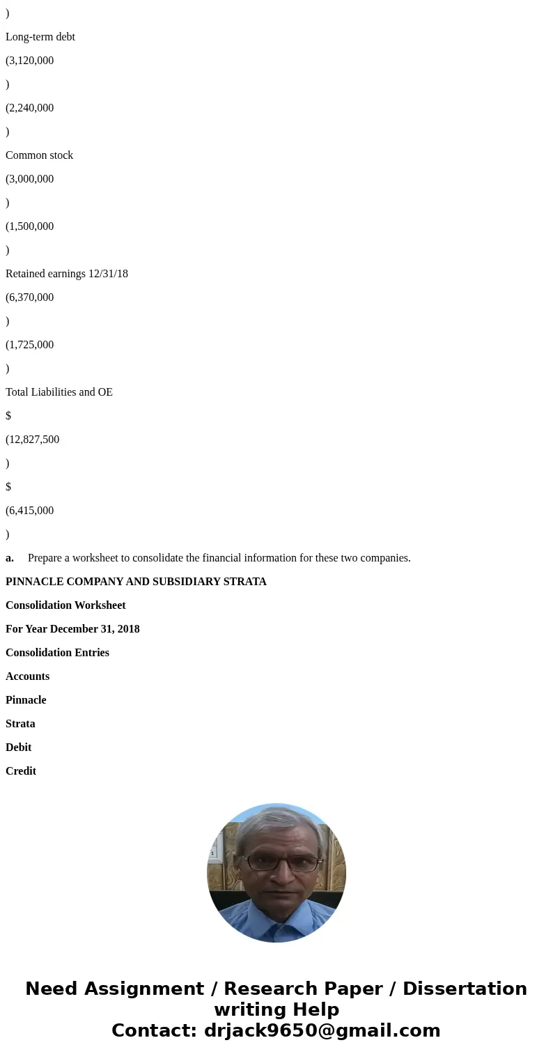 On January 1, 2017, Pinnacle Corporation exchanged $3,527,500 cash for 100 percent of the outstanding voting stock of Strata Corporation. On the acquisition dat