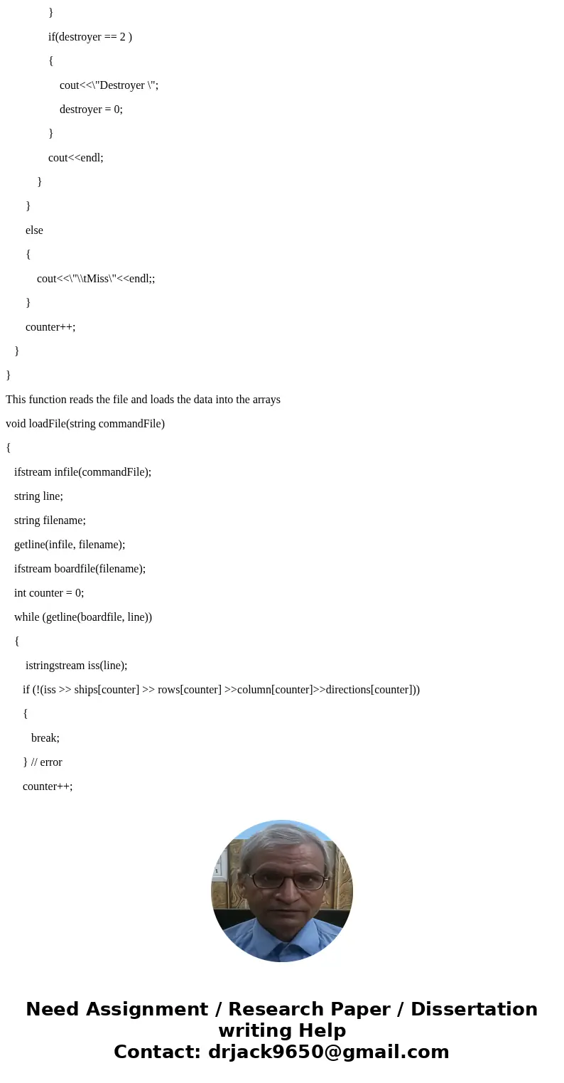 Please help me with this, need a C++ code for it. Please follow the requirements. For battleship game, we\'ll be using a 10x10 array of characters. The board wi Please help me with this, need a C++ code for it. Please follow the requirements. For battleship game, we\'ll be using a 10x10 array of characters. The board wi