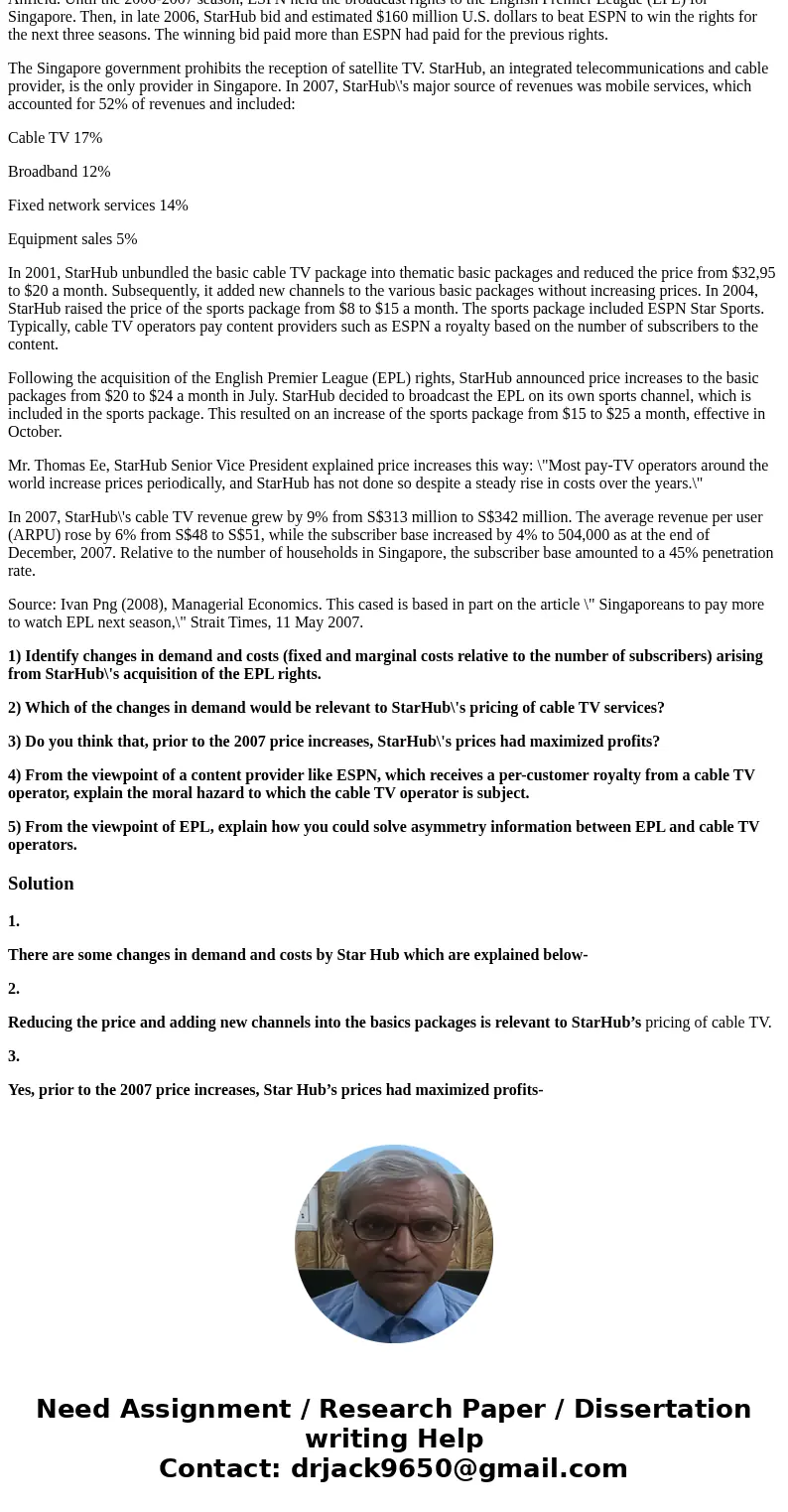 Please read the case \