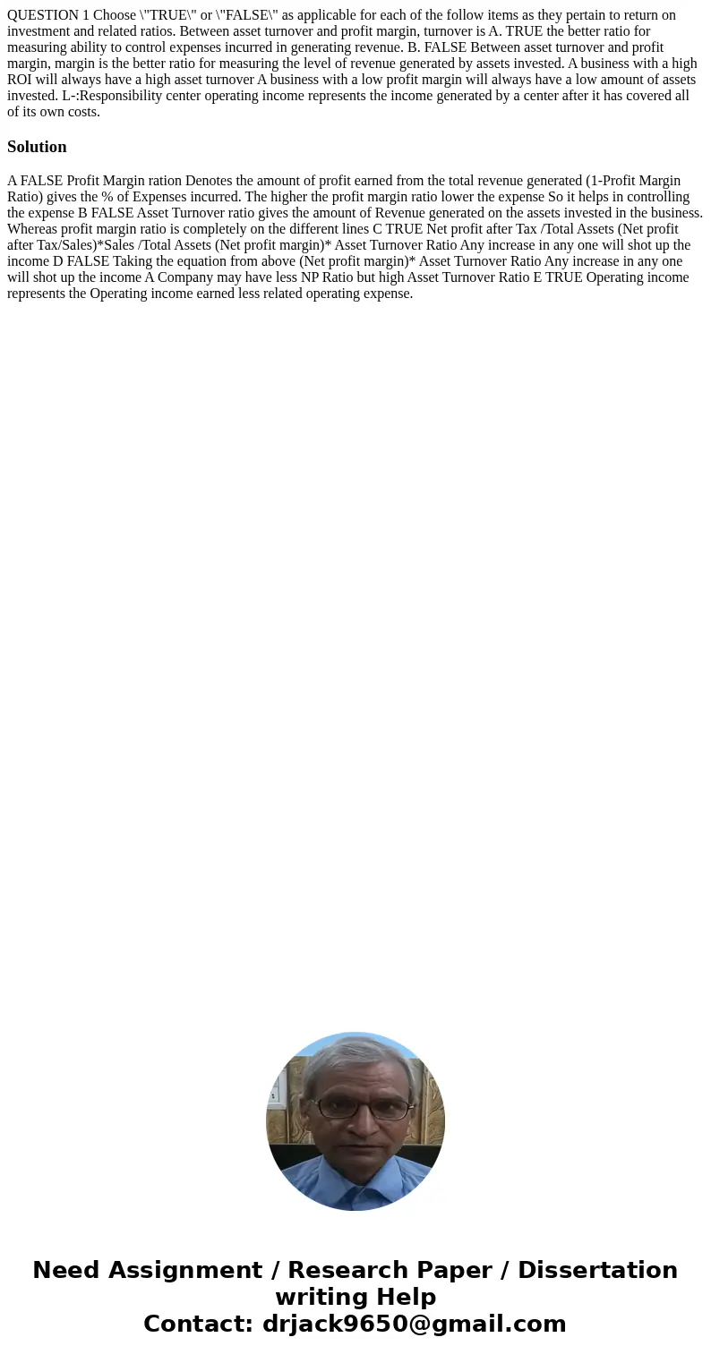 QUESTION 1 Choose \  QUESTION 1 Choose \