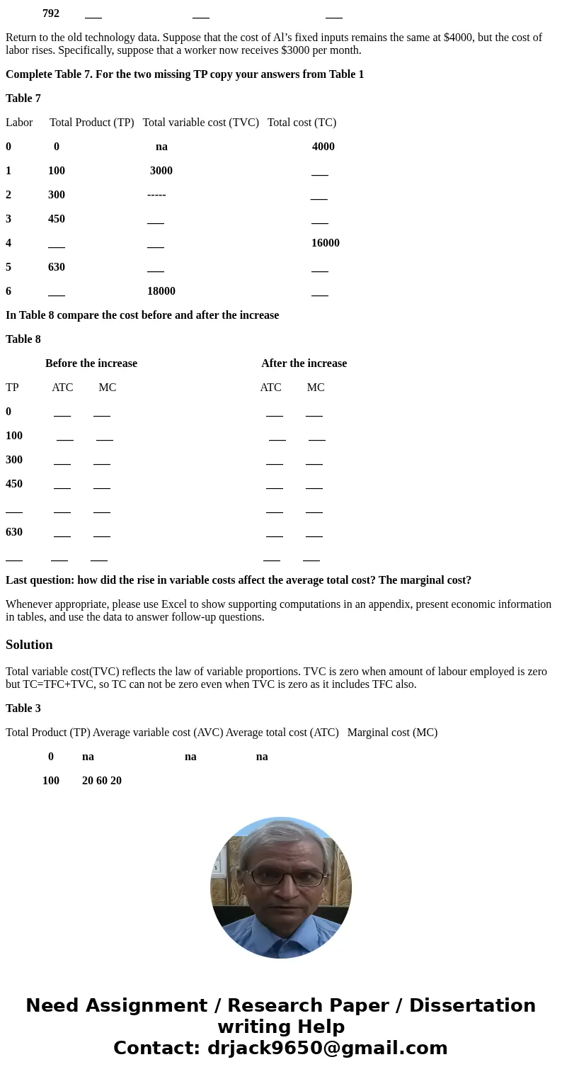 The following table gives the total weekly output of bicycles at Al’s Bicycle Town. Table 1 Labor Total Product (TP) Average Product of labor (AP) Marginal Prod The following table gives the total weekly output of bicycles at Al’s Bicycle Town. Table 1 Labor Total Product (TP) Average Product of labor (AP) Marginal Prod