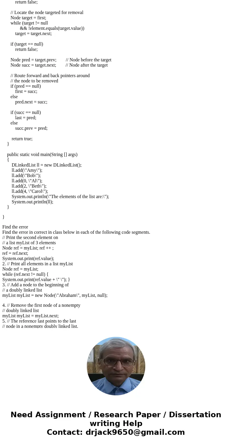 /** The LinkedList1 class implements a Linked list. */ class LinkedList1 { /** The Node class stores a list element and a reference to the next node. */ private /** The LinkedList1 class implements a Linked list. */ class LinkedList1 { /** The Node class stores a list element and a reference to the next node. */ private