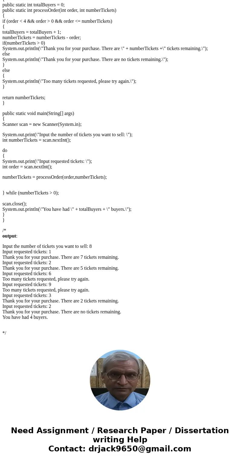 The project name of this exercise is TicketSeller The purpose of this assignment is to learn how to work with iteration and constants. Additionally, you get mor The project name of this exercise is TicketSeller The purpose of this assignment is to learn how to work with iteration and constants. Additionally, you get mor