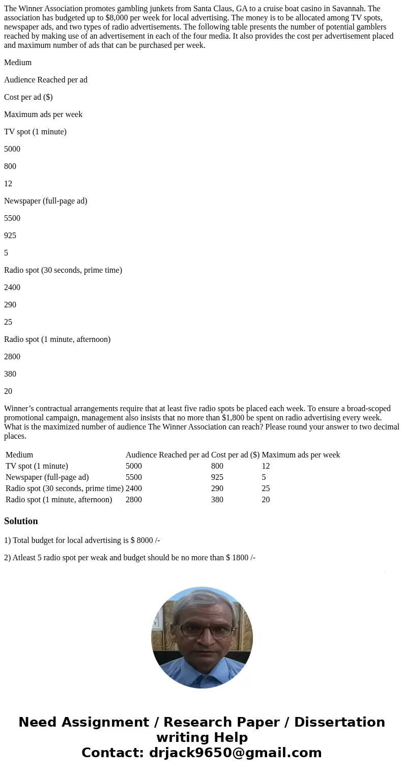 The Winner Association promotes gambling junkets from Santa Claus, GA to a cruise boat casino in Savannah. The association has budgeted up to $8,000 per week fo The Winner Association promotes gambling junkets from Santa Claus, GA to a cruise boat casino in Savannah. The association has budgeted up to $8,000 per week fo