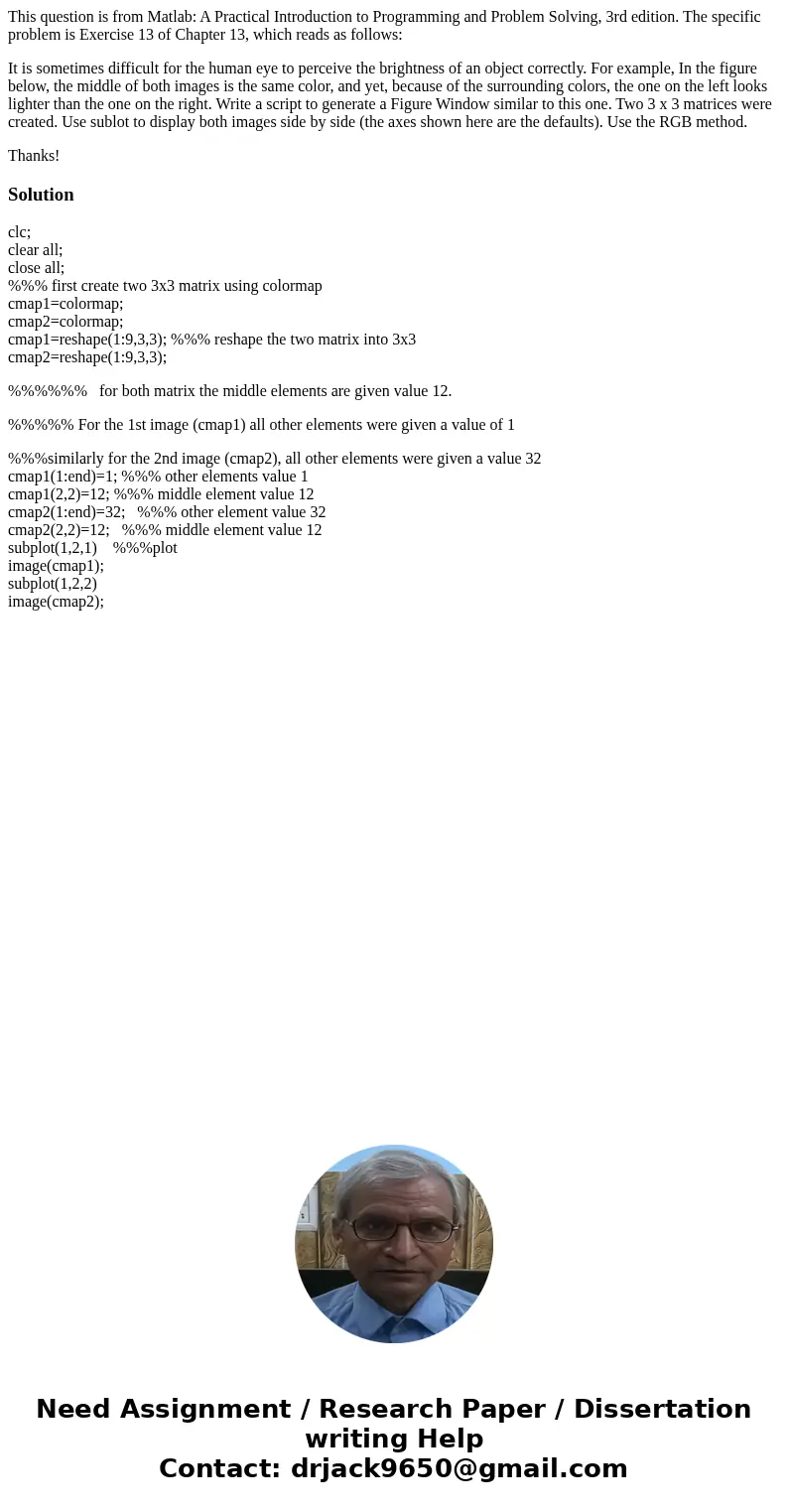 This question is from Matlab: A Practical Introduction to Programming and Problem Solving, 3rd edition. The specific problem is Exercise 13 of Chapter 13, which This question is from Matlab: A Practical Introduction to Programming and Problem Solving, 3rd edition. The specific problem is Exercise 13 of Chapter 13, which