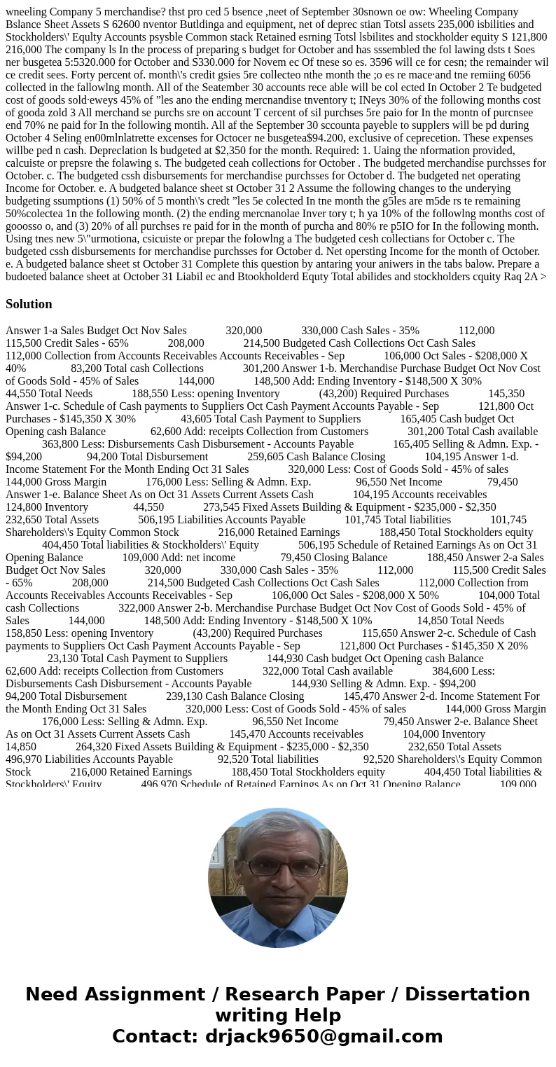 wneeling Company 5 merchandise? thst pro ced 5 bsence ,neet of September 30snown oe ow: Wheeling Company Bslance Sheet Assets S 62600 nventor Butldinga and equ  wneeling Company 5 merchandise? thst pro ced 5 bsence ,neet of September 30snown oe ow: Wheeling Company Bslance Sheet Assets S 62600 nventor Butldinga and equ