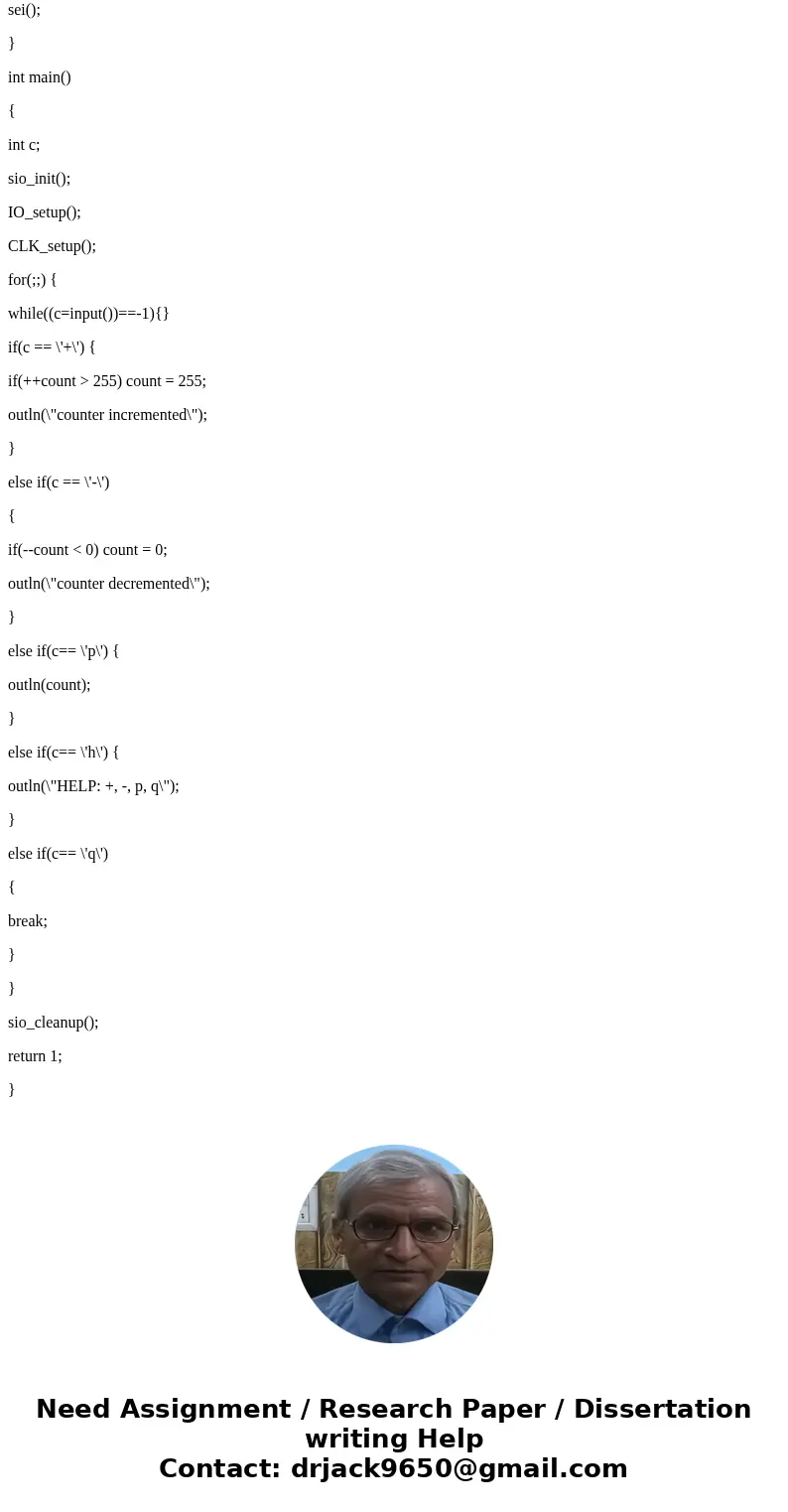 Write a program that will allow keyboard commands to change motor speed throughthe change of PWM duty cycle, and show these analog input values on the screen on Write a program that will allow keyboard commands to change motor speed throughthe change of PWM duty cycle, and show these analog input values on the screen on
