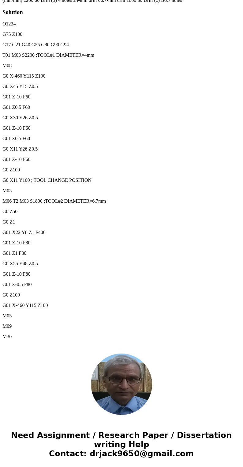 Write the part program to drill the holes in the part in figure shown and as outlined in the CNC tool and operations sheet. Set the part origin (X0, Y0) at the  Write the part program to drill the holes in the part in figure shown and as outlined in the CNC tool and operations sheet. Set the part origin (X0, Y0) at the