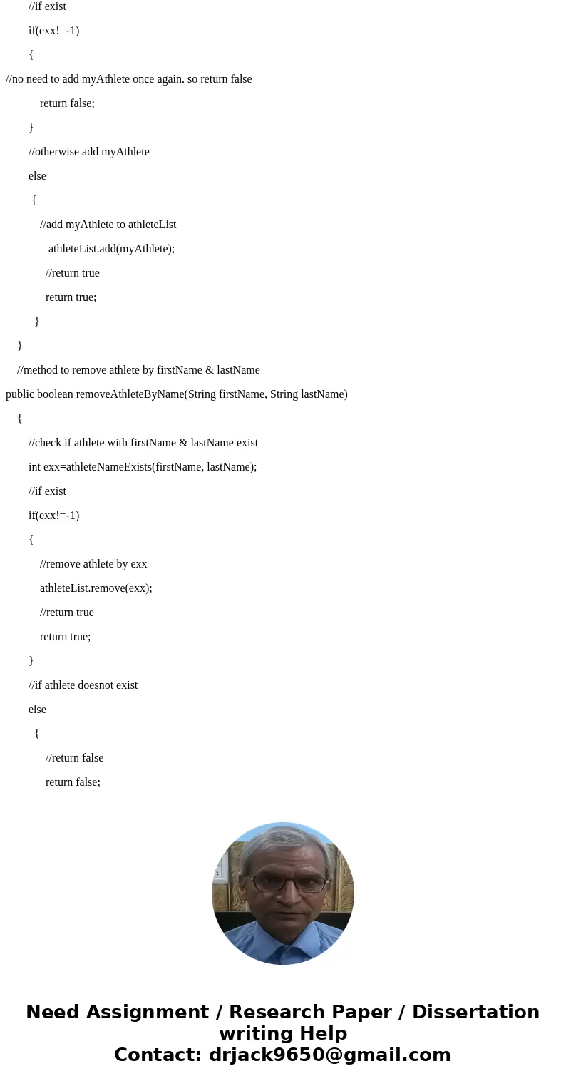 You are required, but not limited, to turn in the following source files: Assignment8.java(More code need to be added) Athlete.java(given by the instructor, it  You are required, but not limited, to turn in the following source files: Assignment8.java(More code need to be added) Athlete.java(given by the instructor, it