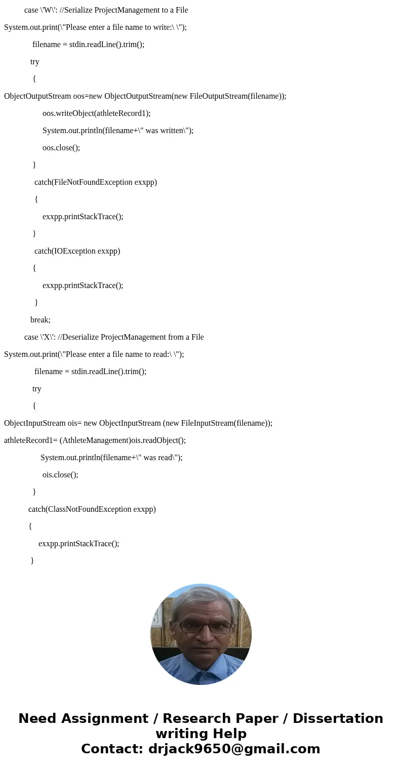 You are required, but not limited, to turn in the following source files: Assignment8.java(More code need to be added) Athlete.java(given by the instructor, it  You are required, but not limited, to turn in the following source files: Assignment8.java(More code need to be added) Athlete.java(given by the instructor, it