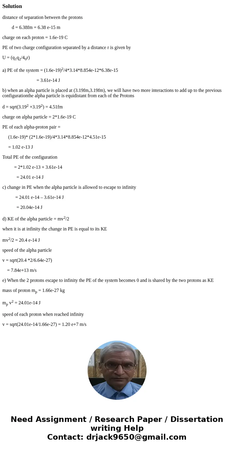 #10 A proton is located at the origin, and a second proton is located on the x-axis at xx = 6.38 fm (1 fm = 10^-15 m). Calculate the electric potential energy a #10 A proton is located at the origin, and a second proton is located on the x-axis at xx = 6.38 fm (1 fm = 10^-15 m). Calculate the electric potential energy a