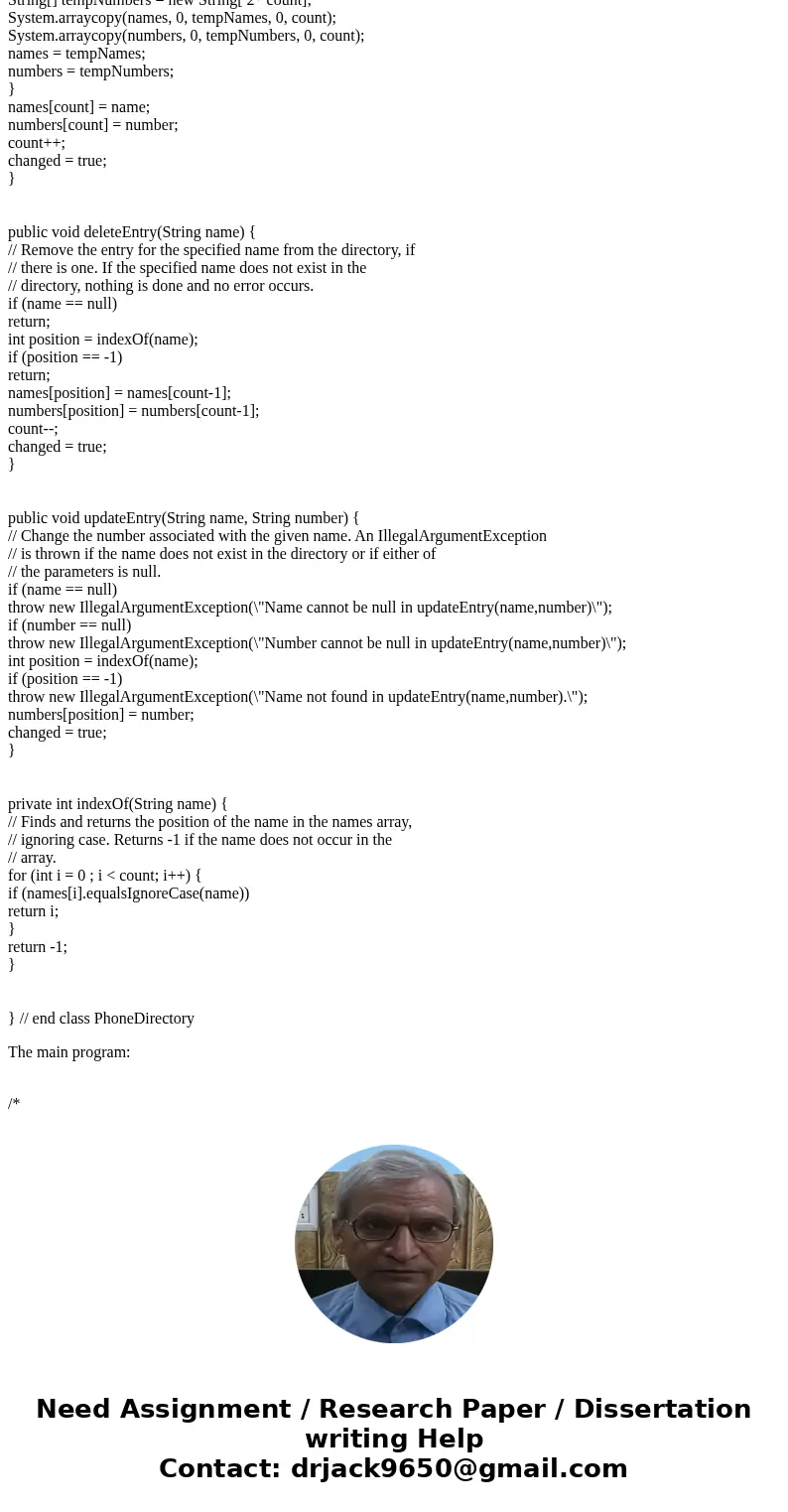 [10] Write a Java application which first reads data from the phonebook file here: 660749054 Iwjint, Taib 638727163 Jroch, Ov 989981308 Vihoost, Yssoub 33922391