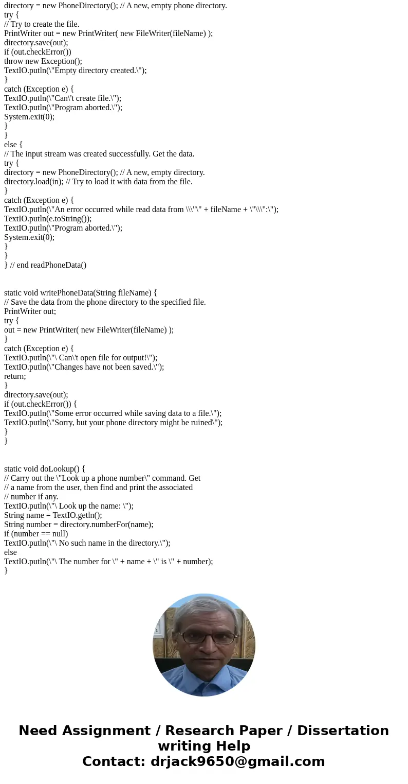 [10] Write a Java application which first reads data from the phonebook file here: 660749054 Iwjint, Taib 638727163 Jroch, Ov 989981308 Vihoost, Yssoub 33922391