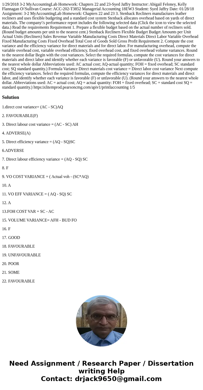 1/29/2018 3-2 MyAccountingLab Homework: Chapters 22 and 23-Syed Jaffry Instructor: Abigail Feloney, Kelly Flannagan O\'Sullivan Course: ACC-202-T3852 Manageria  1/29/2018 3-2 MyAccountingLab Homework: Chapters 22 and 23-Syed Jaffry Instructor: Abigail Feloney, Kelly Flannagan O\'Sullivan Course: ACC-202-T3852 Manageria