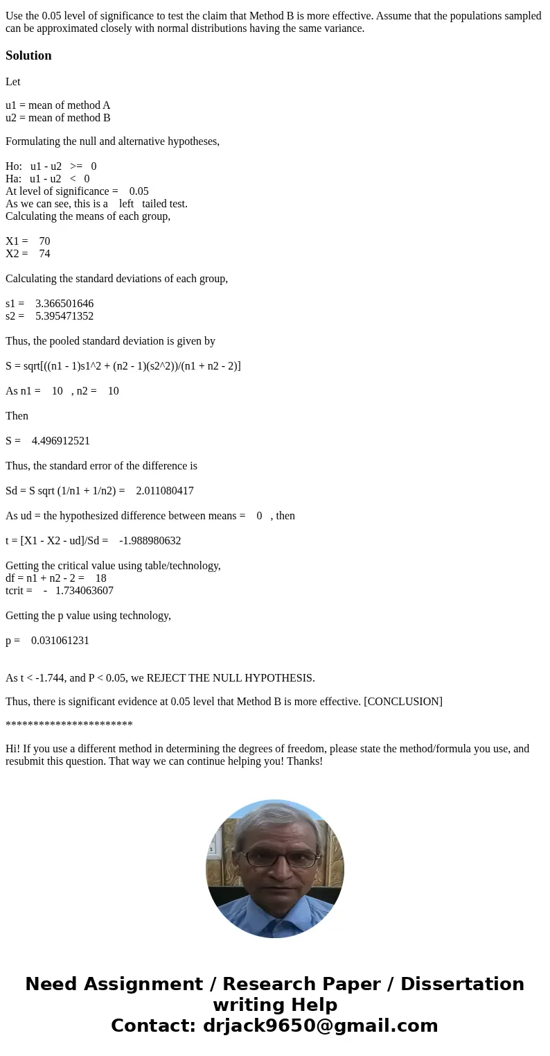 As part of an industrial training program, some trainees are instructed by Method A, which is straight teaching-machine instruction, and some are instructed by  As part of an industrial training program, some trainees are instructed by Method A, which is straight teaching-machine instruction, and some are instructed by