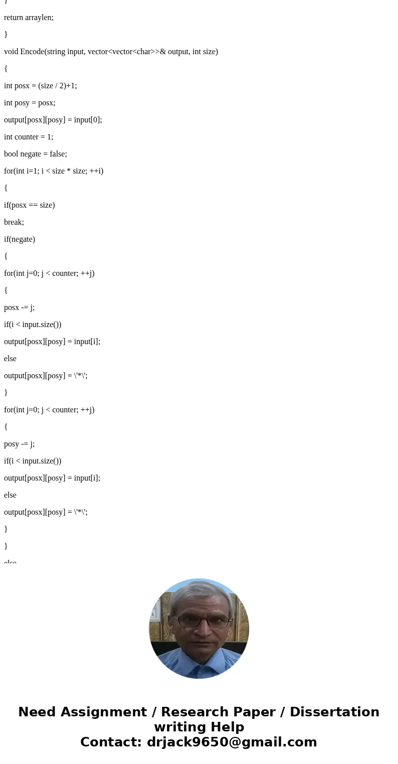 C++ One method of encoding messages is known as the \