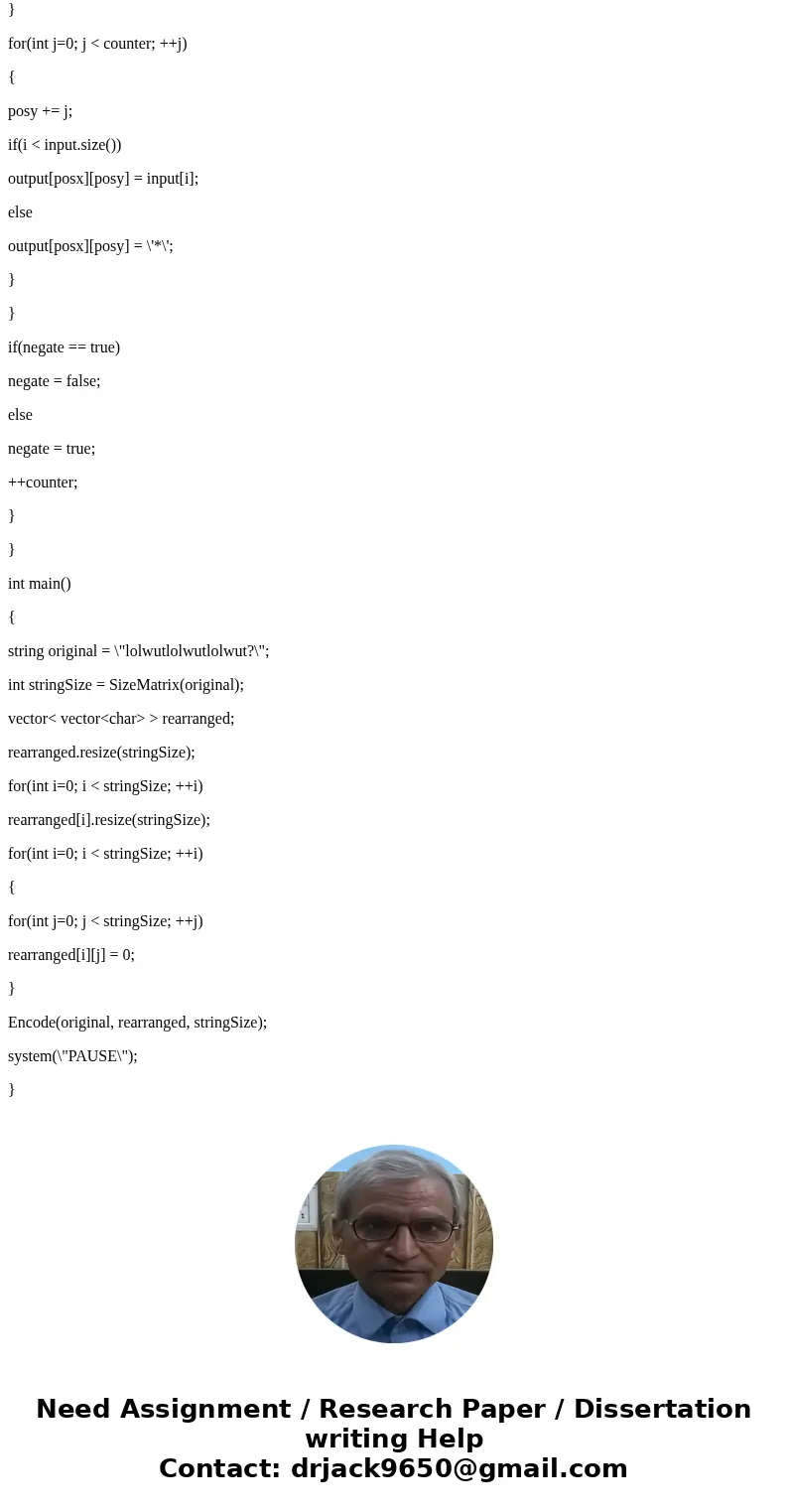 C++ One method of encoding messages is known as the \