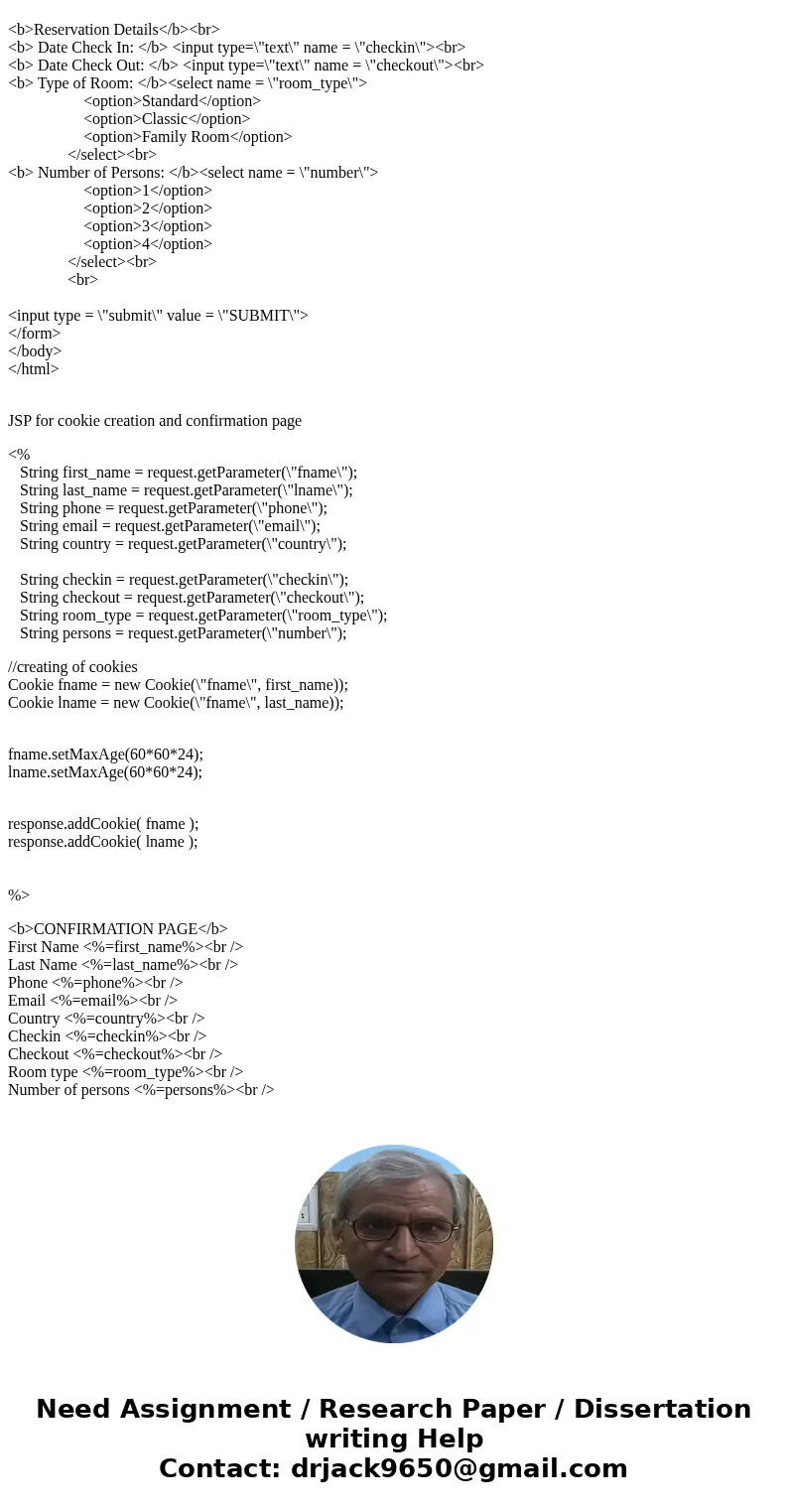 Create a web page for reservation which provides the hotel room information, and allow users to input their personal information, reservation details and farth  Create a web page for reservation which provides the hotel room information, and allow users to input their personal information, reservation details and farth