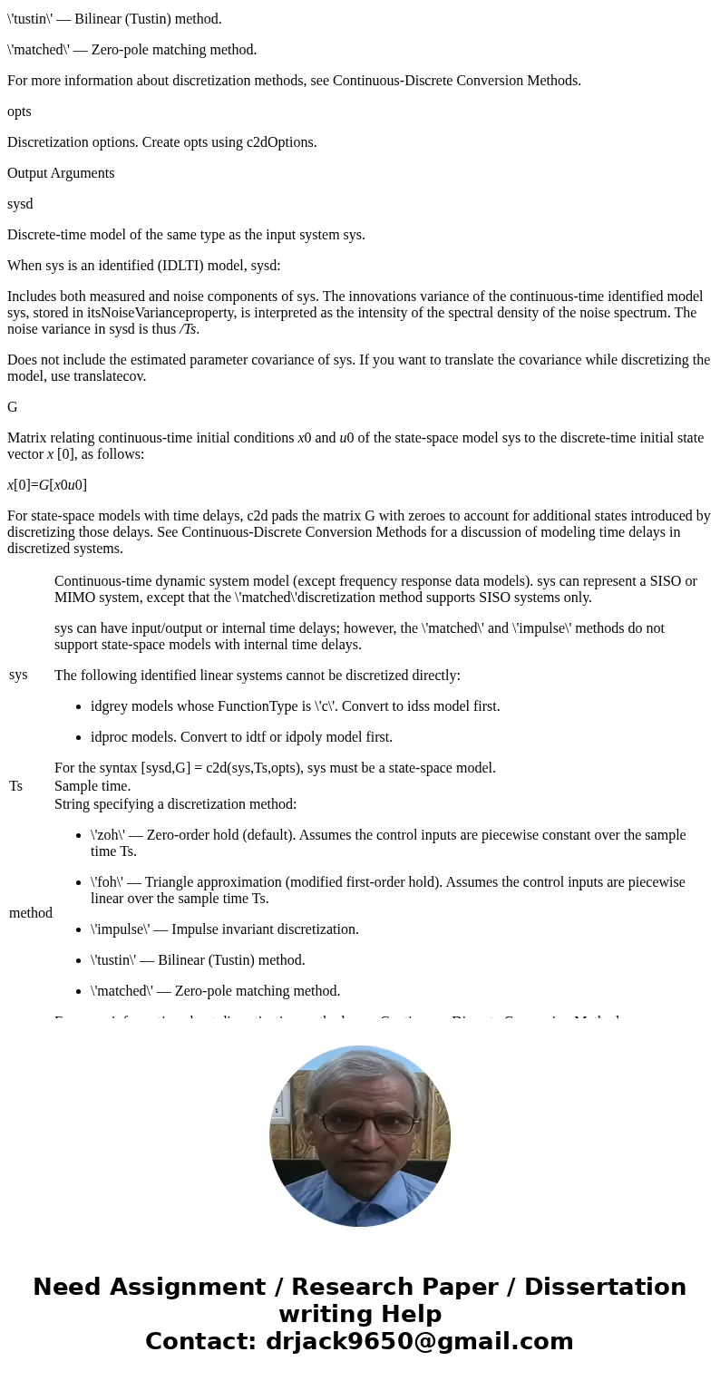 Deriving Discrete Equivalent Control Algorithms Deriving Discrete Equivalent Control Algorithms Derive a causal algorithm that can be implemented in a processor Deriving Discrete Equivalent Control Algorithms Deriving Discrete Equivalent Control Algorithms Derive a causal algorithm that can be implemented in a processor