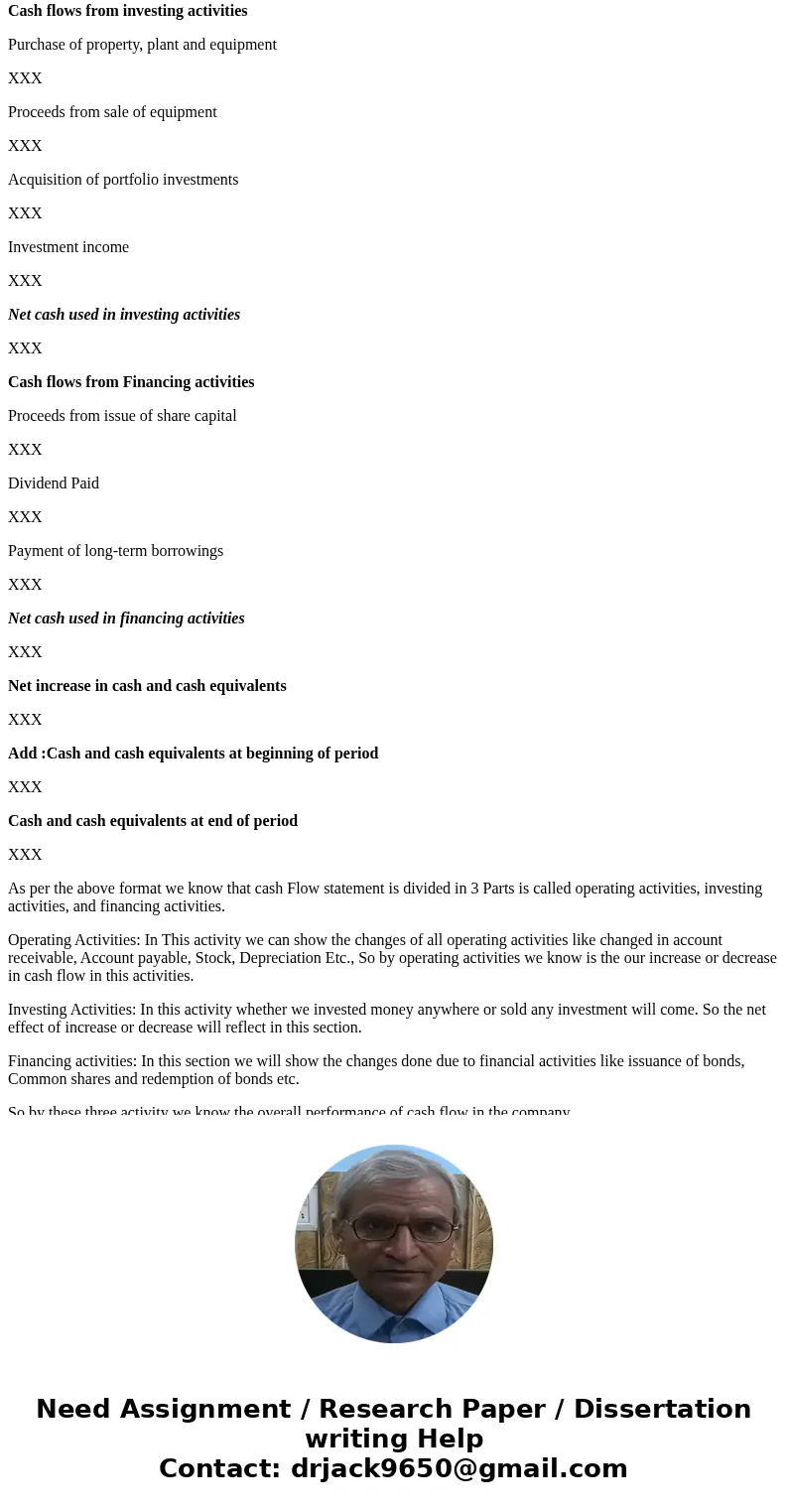 Explain the value of separating cash flows into operating activities, investing activities, and financing activities to financial statement users in analyzing   Explain the value of separating cash flows into operating activities, investing activities, and financing activities to financial statement users in analyzing