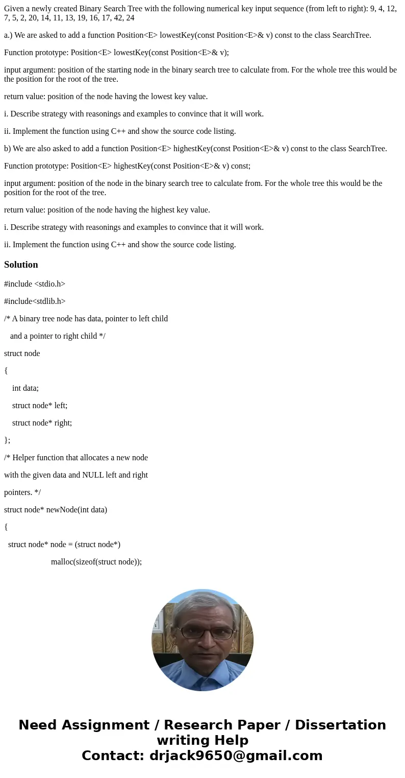 Given a newly created Binary Search Tree with the following numerical key input sequence (from left to right): 9, 4, 12, 7, 5, 2, 20, 14, 11, 13, 19, 16, 17, 42 Given a newly created Binary Search Tree with the following numerical key input sequence (from left to right): 9, 4, 12, 7, 5, 2, 20, 14, 11, 13, 19, 16, 17, 42