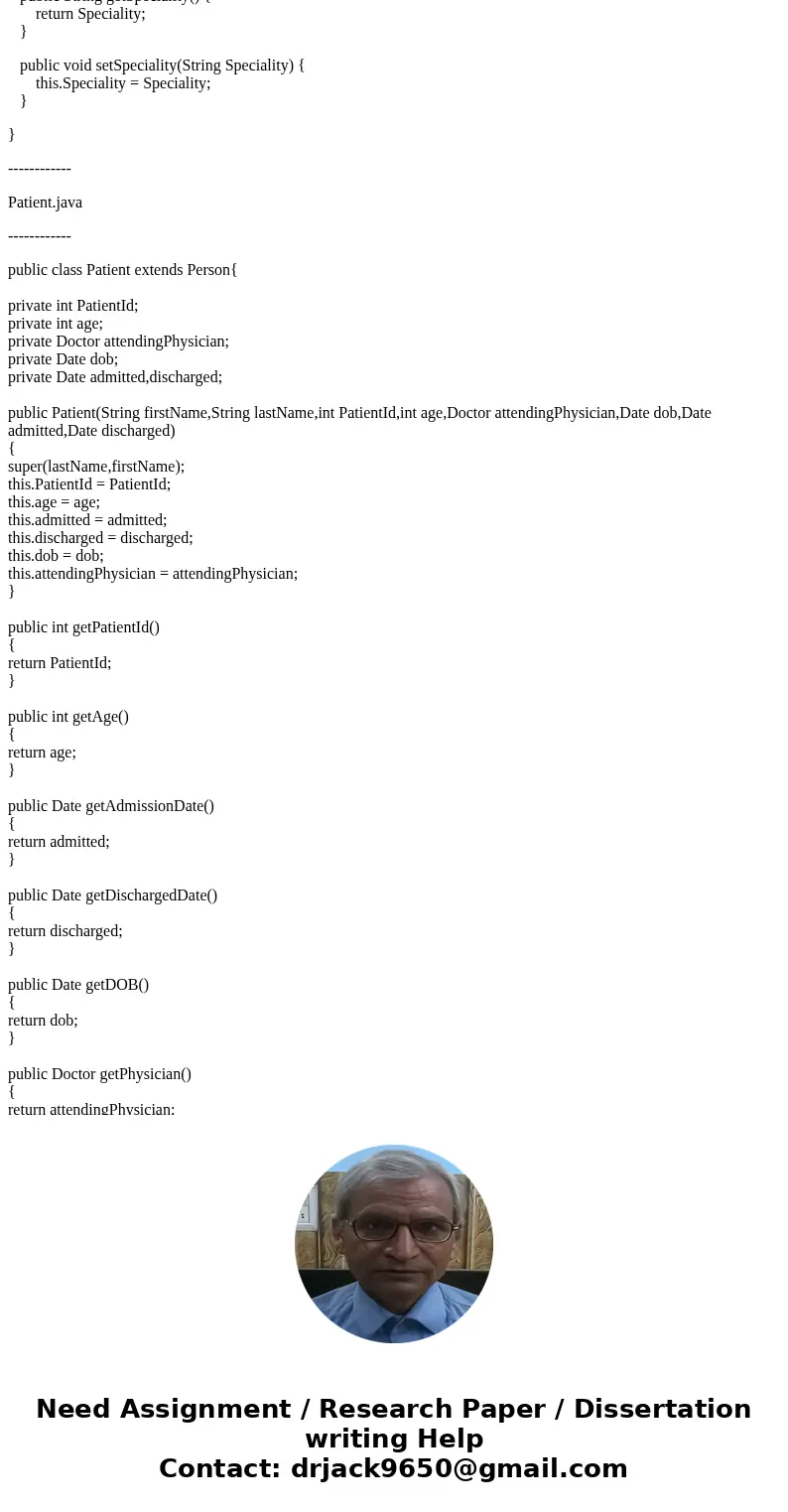 Hello. I\'m creating a class called Bill. I need to design the class Bill with data members to store patient’s ID and the patient’s hospital charges such as pha
