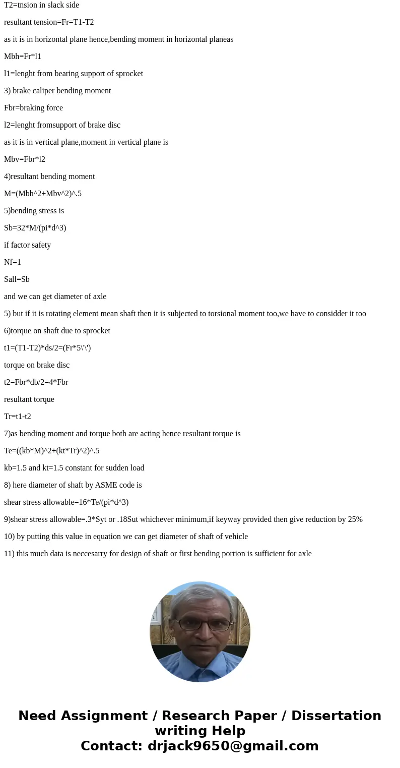 I am trying to evaluate forces exerted on an axle. The axle is driven by engine(chain drive) and a sprocket with d=10\ I am trying to evaluate forces exerted on an axle. The axle is driven by engine(chain drive) and a sprocket with d=10\