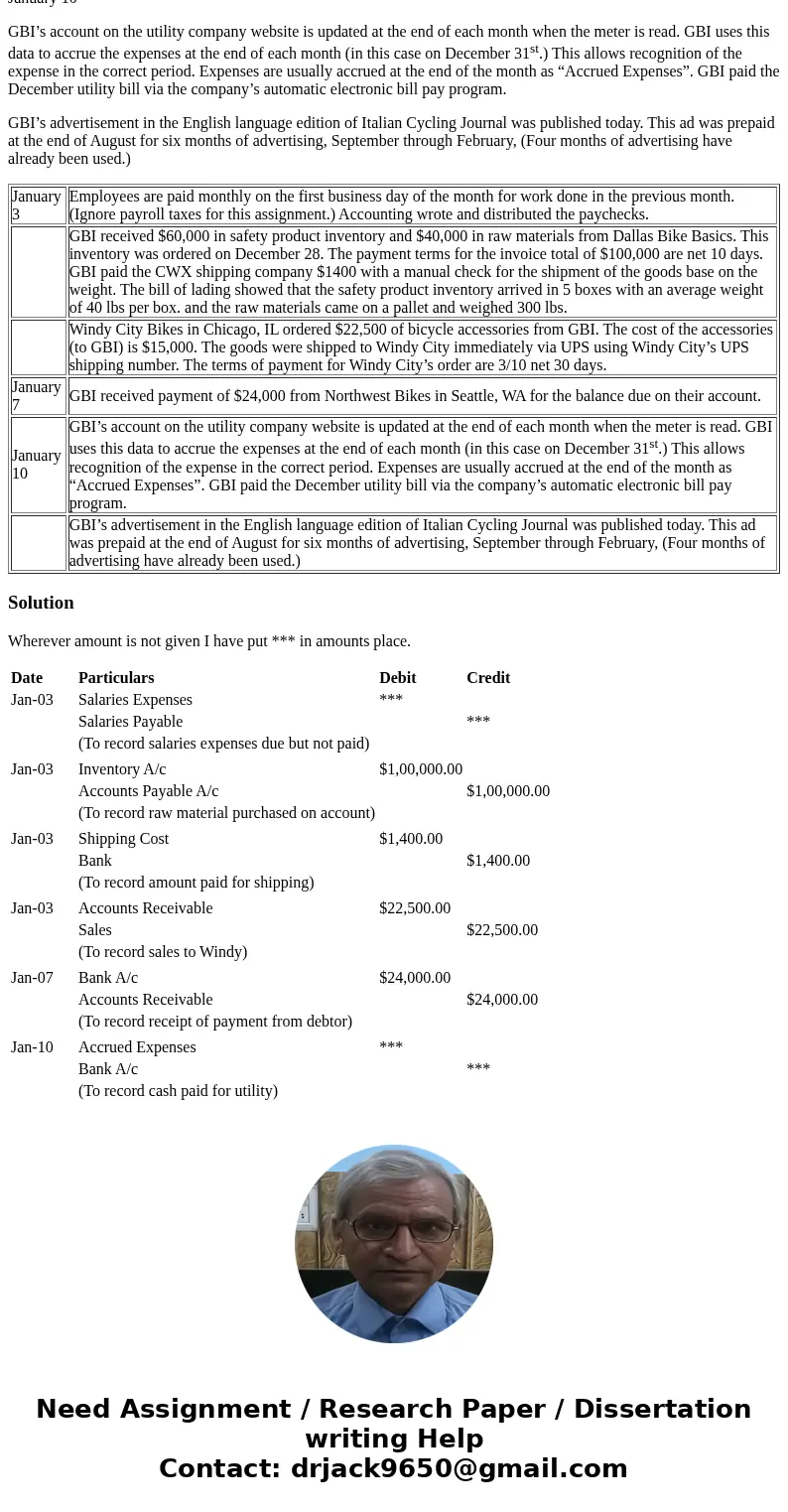 JOURNAL ENTRIES OF: January 3 Employees are paid monthly on the first business day of the month for work done in the previous month. (Ignore payroll taxes for t JOURNAL ENTRIES OF: January 3 Employees are paid monthly on the first business day of the month for work done in the previous month. (Ignore payroll taxes for t