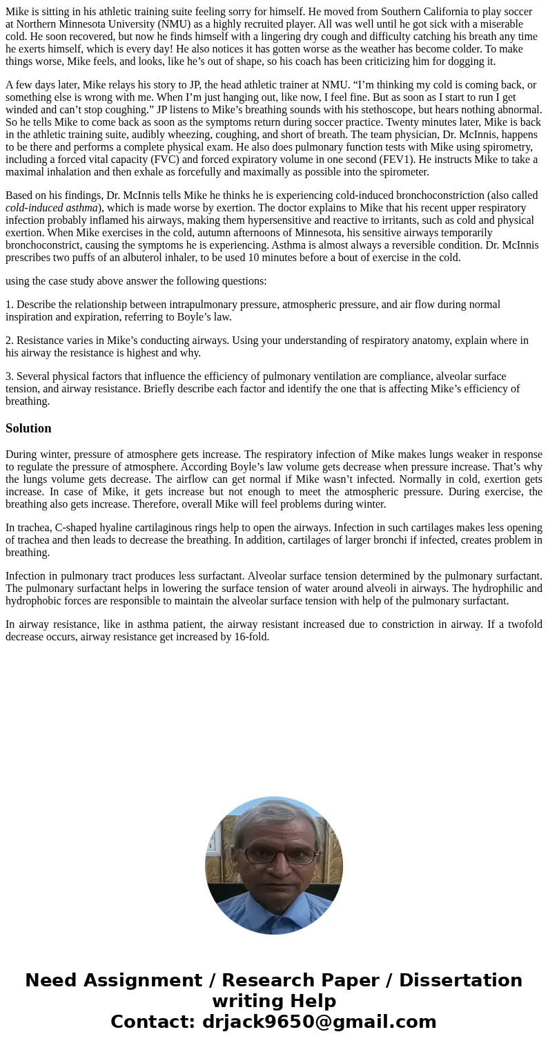 Mike is sitting in his athletic training suite feeling sorry for himself. He moved from Southern California to play soccer at Northern Minnesota University (NMU Mike is sitting in his athletic training suite feeling sorry for himself. He moved from Southern California to play soccer at Northern Minnesota University (NMU