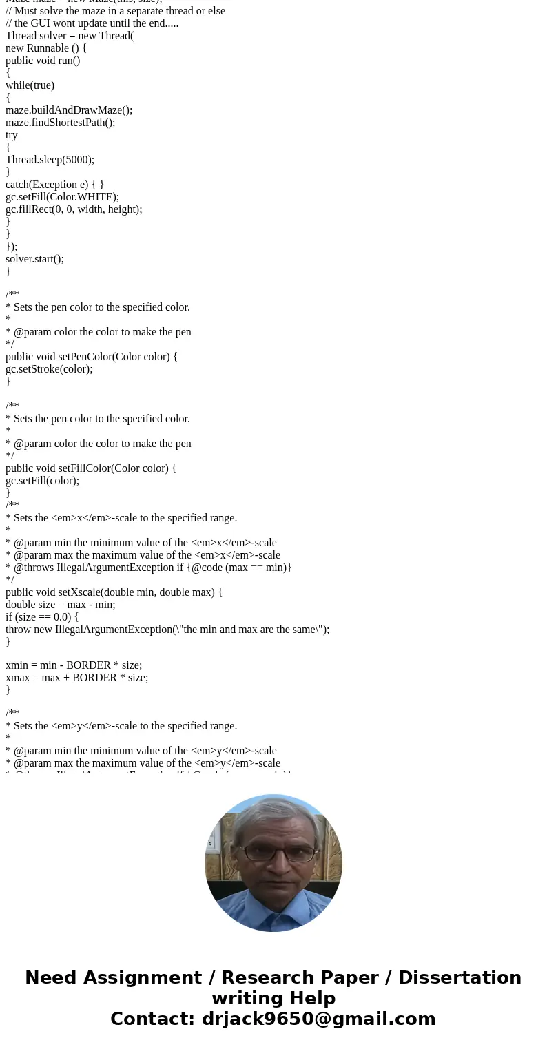need help with code I wrote. This code is a maze gui, and i need help with the method shorterstpath(); here is my code: ******mazeApp******* package mazepackage need help with code I wrote. This code is a maze gui, and i need help with the method shorterstpath(); here is my code: ******mazeApp******* package mazepackage
