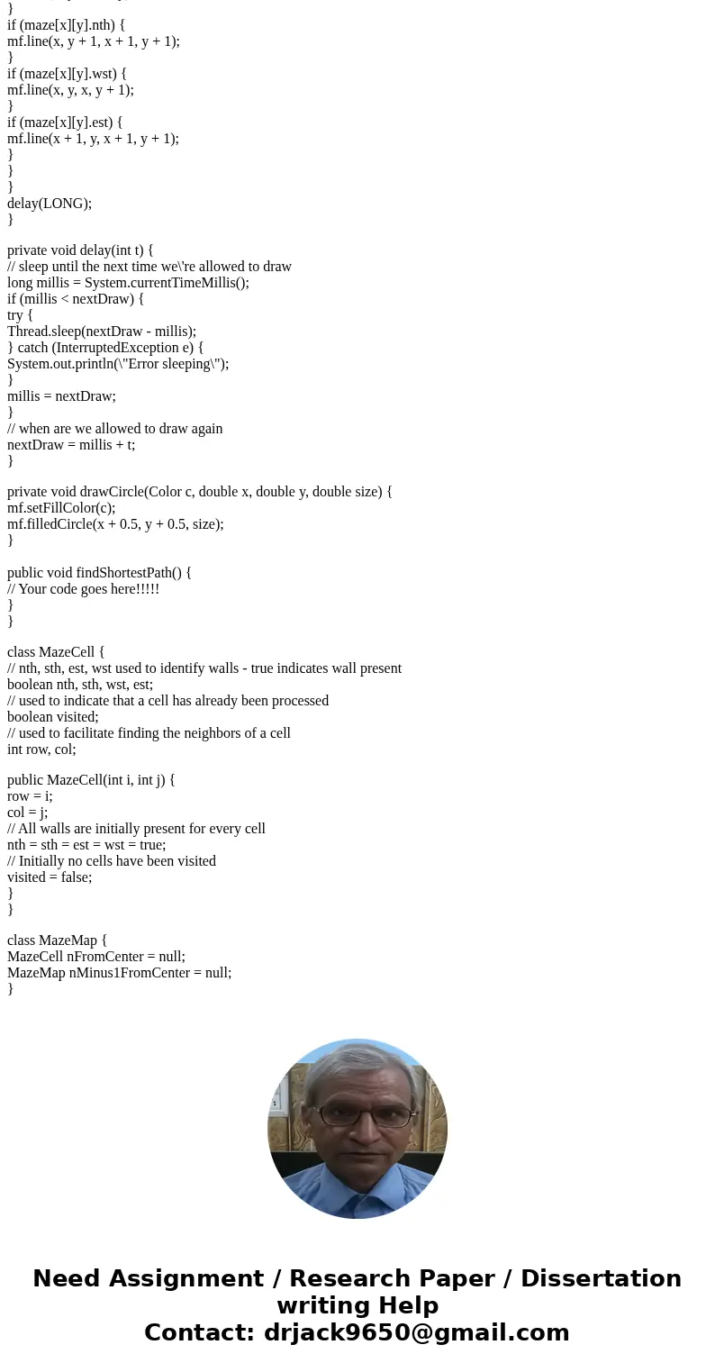 need help with code I wrote. This code is a maze gui, and i need help with the method shorterstpath(); here is my code: ******mazeApp******* package mazepackage need help with code I wrote. This code is a maze gui, and i need help with the method shorterstpath(); here is my code: ******mazeApp******* package mazepackage