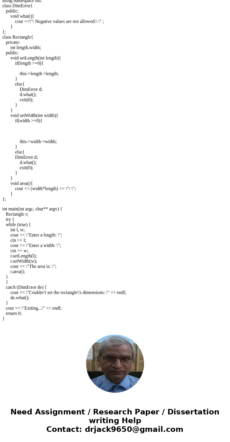 PLEASE HELP WITH C++!! Question: When setting the dimensions of a geometric object, the lengths of the sides should be positive values. Write a program that rep PLEASE HELP WITH C++!! Question: When setting the dimensions of a geometric object, the lengths of the sides should be positive values. Write a program that rep