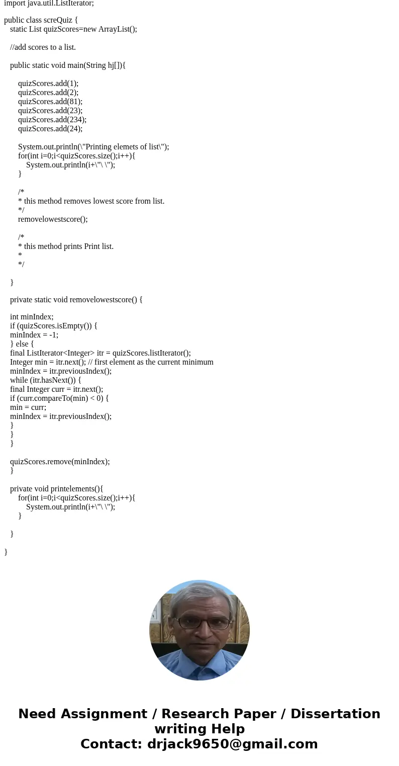 Problem 1 (List Client) Suppose that you have a singly linked list that is created by the following statement ListInterface quizScores = new LList(); A professo Problem 1 (List Client) Suppose that you have a singly linked list that is created by the following statement ListInterface quizScores = new LList(); A professo