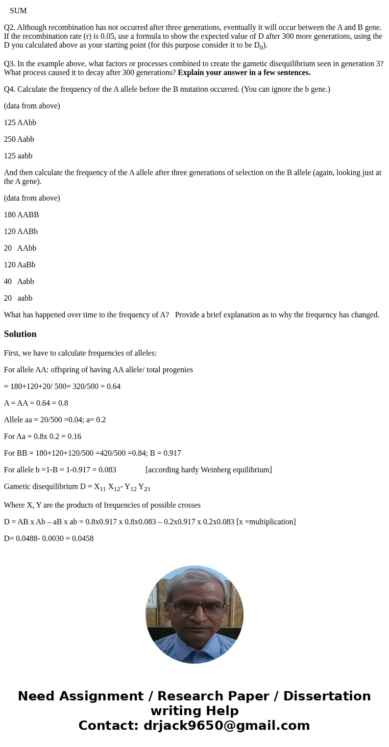 Problem II. A population of 500 mites consisted of the following genotypes. Genes A and B are very closely linked on the same chromosome 125 AAbb 250 Aabb 125 a Problem II. A population of 500 mites consisted of the following genotypes. Genes A and B are very closely linked on the same chromosome 125 AAbb 250 Aabb 125 a