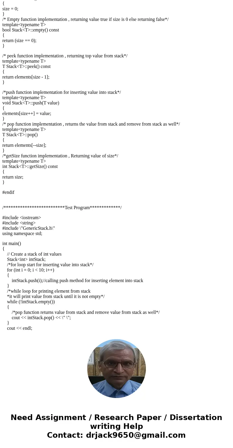 Run the following code that implements stacks and report on your results. Then, fully document the code itself using comments. from top to bottom everything doc Run the following code that implements stacks and report on your results. Then, fully document the code itself using comments. from top to bottom everything doc